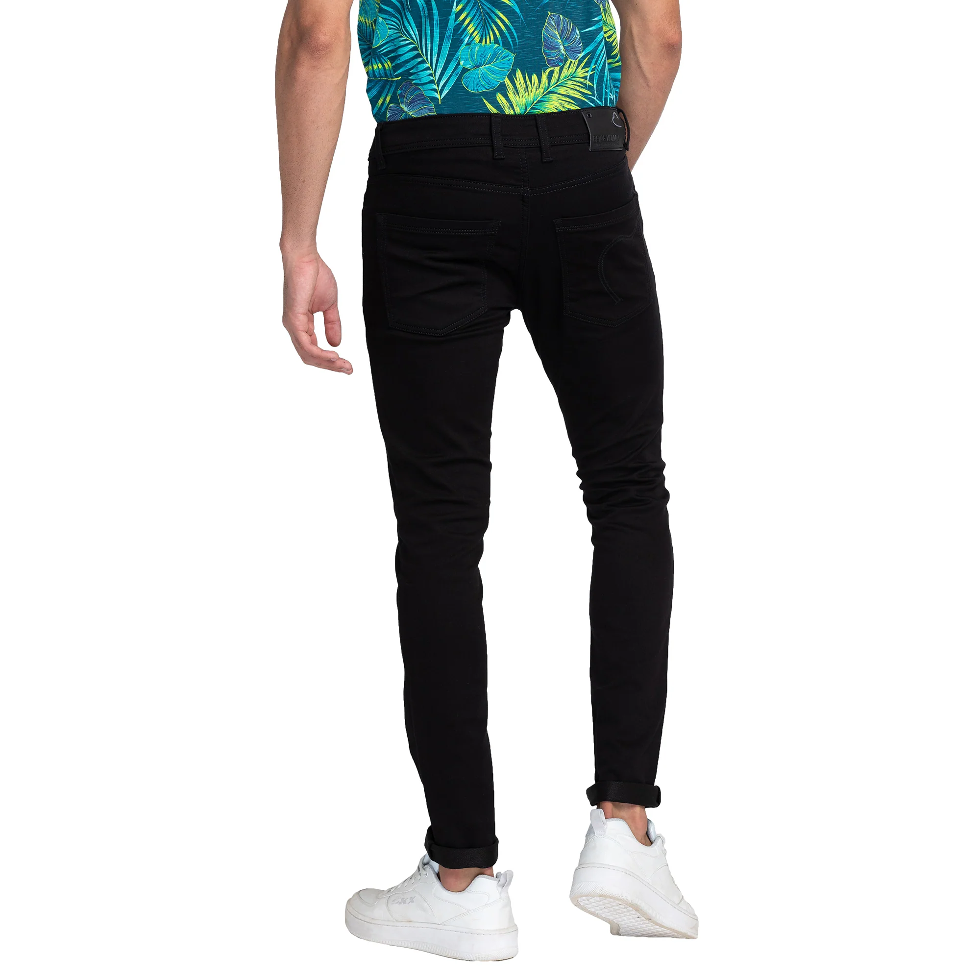 Black Boot Cut Fit Denims For Men By Being Human Clothing - Image 3