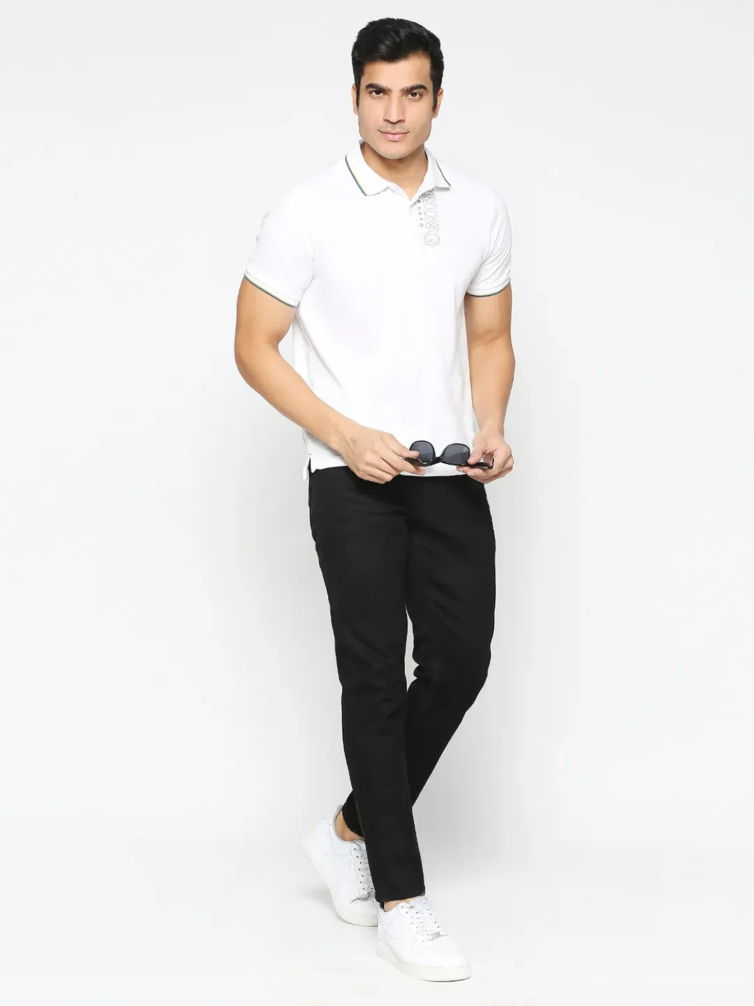 Black Cropped Fit Men's Denims by Being Human Clothing