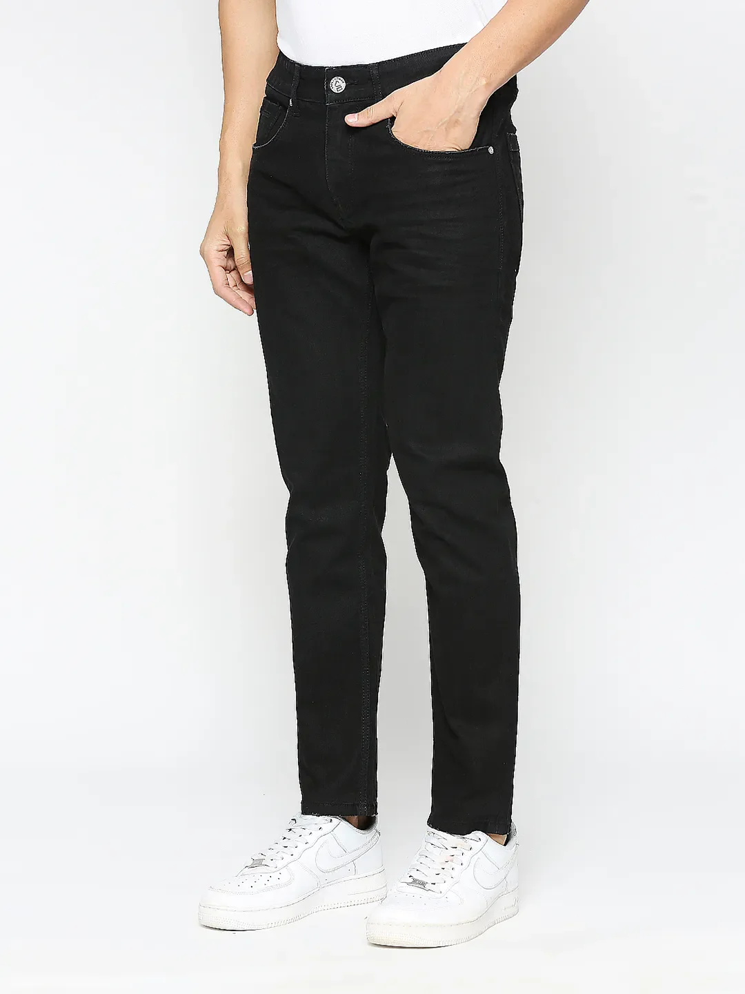 Black Cropped Fit Men's Denims by Being Human Clothing - Image 5