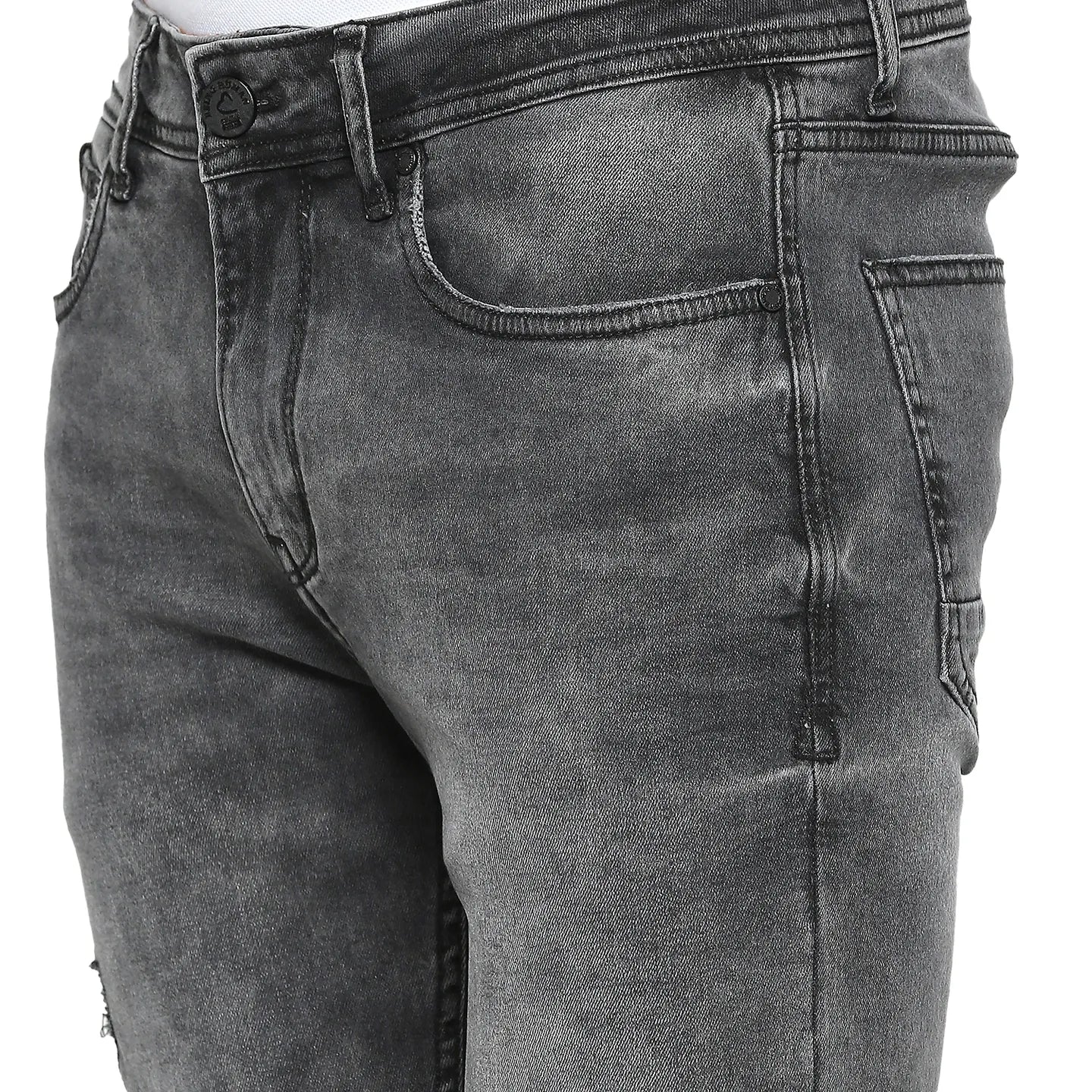 Black Cropped Fit Men's Denims by Being Human Clothing - Image 5