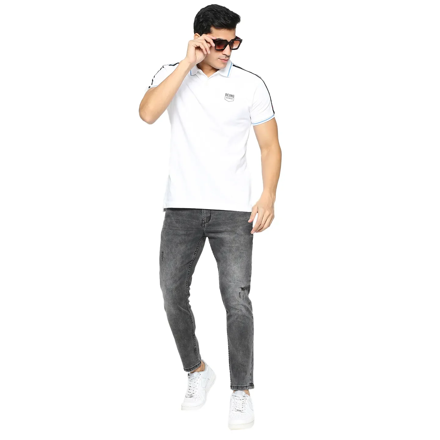 Black Cropped Fit Men's Denims by Being Human Clothing - Image 6