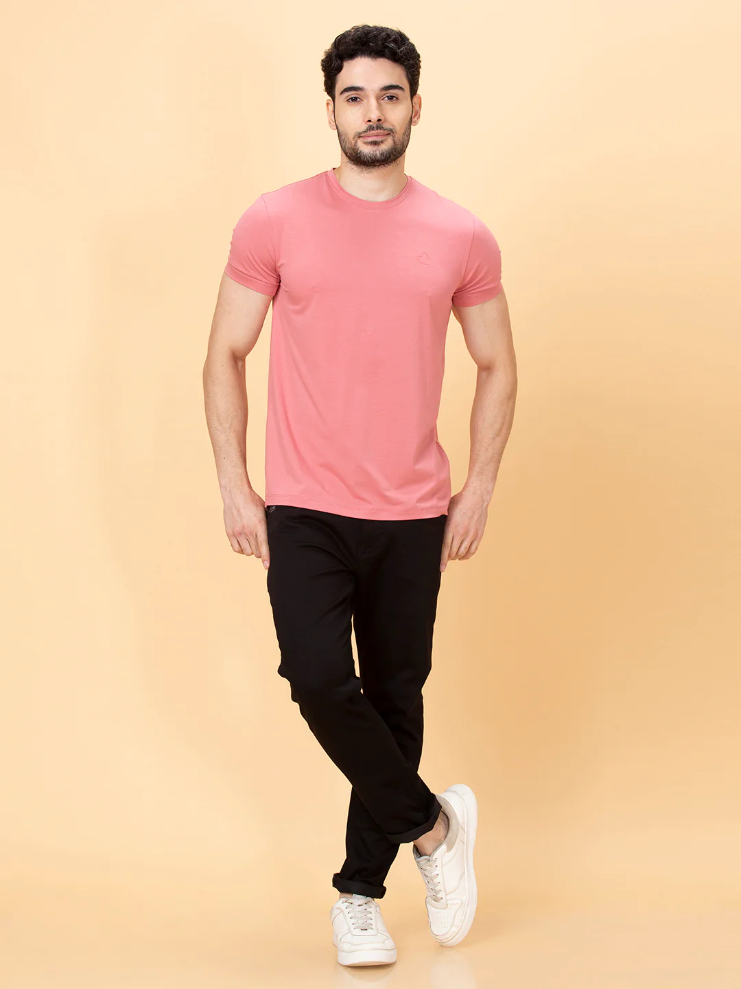 Black Cropped Fit Denims For Men By Being Human Clothing - Image 2
