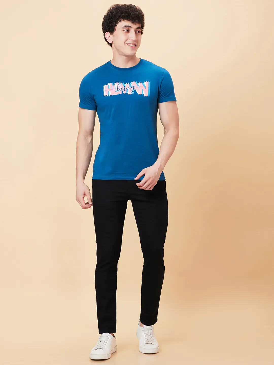 Black Cropped fit Men's Denims by Being Human Clothing - Image 2