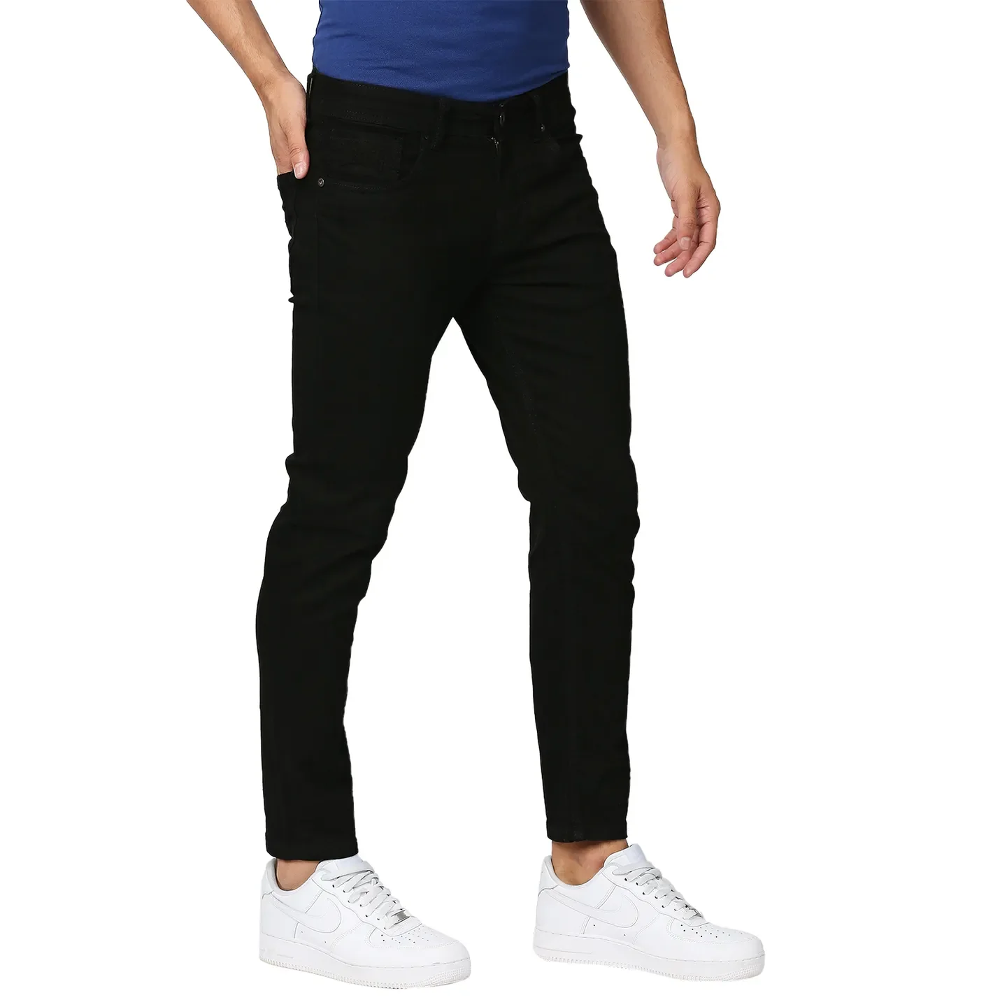 Black Cropped Fit Men's Denims by Being Human Clothing - Image 3
