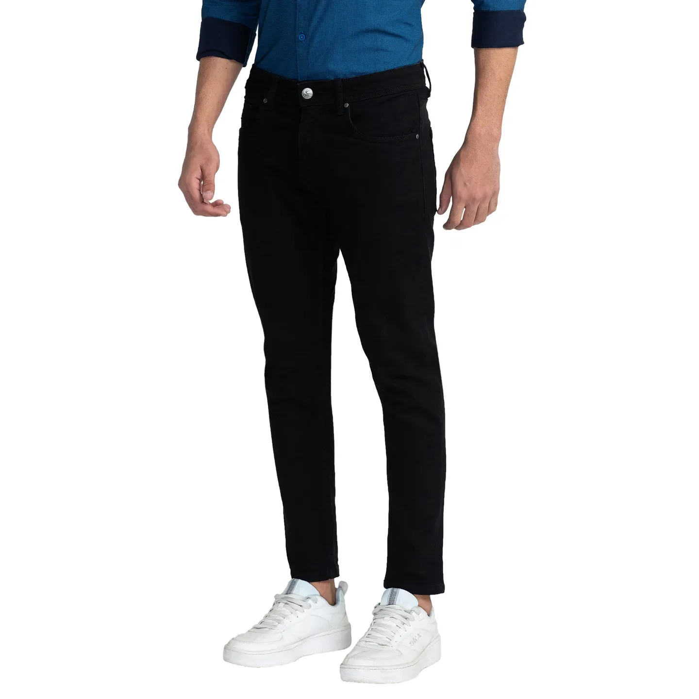 Black Cropped Fit Men's Denims by Being Human Clothing - Image 4