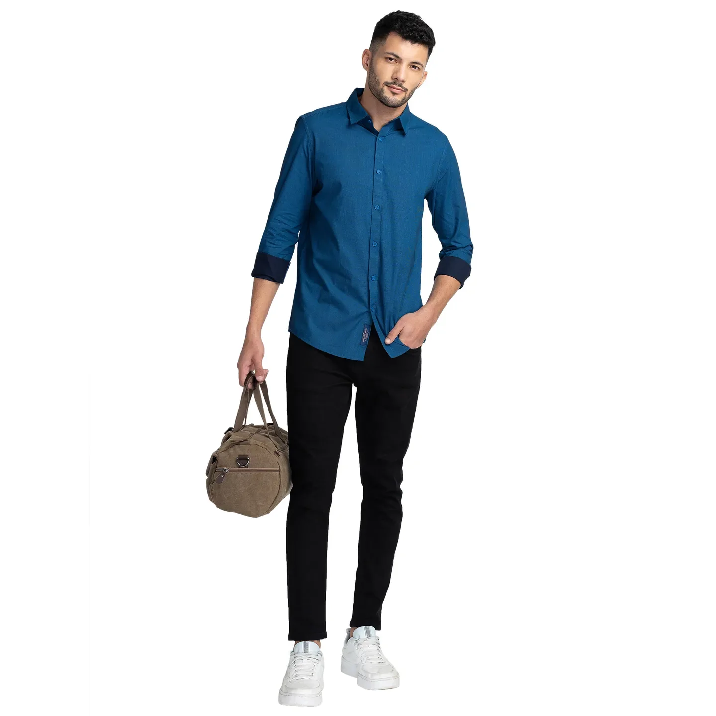 Black Cropped Fit Men's Denims by Being Human Clothing - Image 6