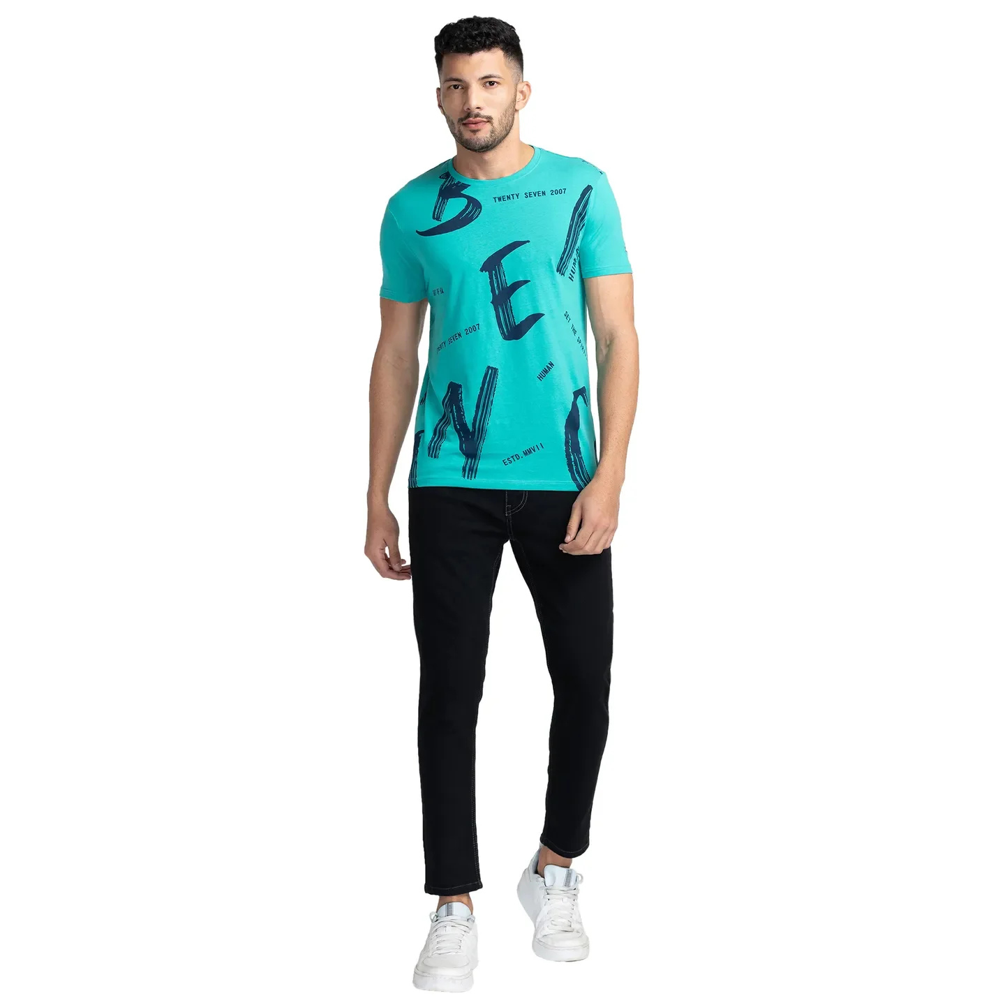 Black Cropped Fit Men's Denims by Being Human Clothing - Image 2