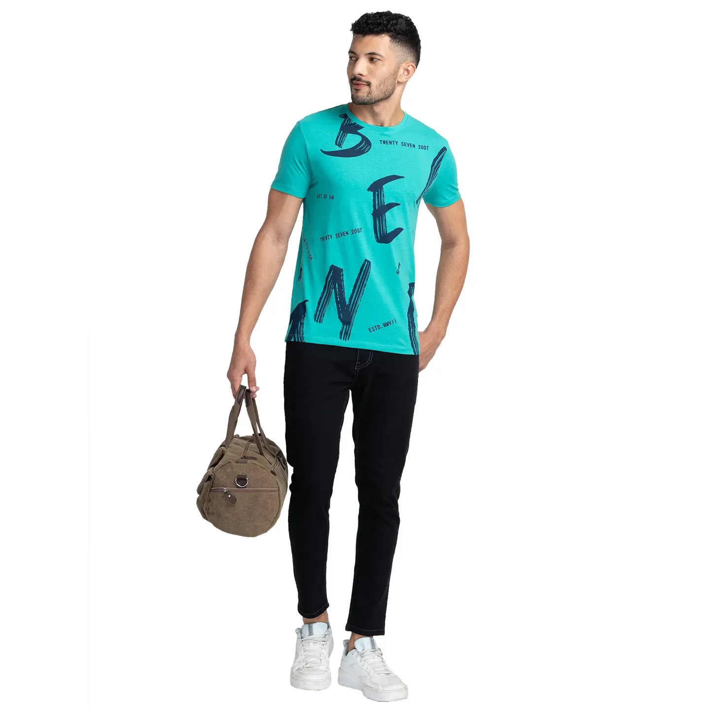 Black Cropped Fit Men's Denims by Being Human Clothing - Image 6