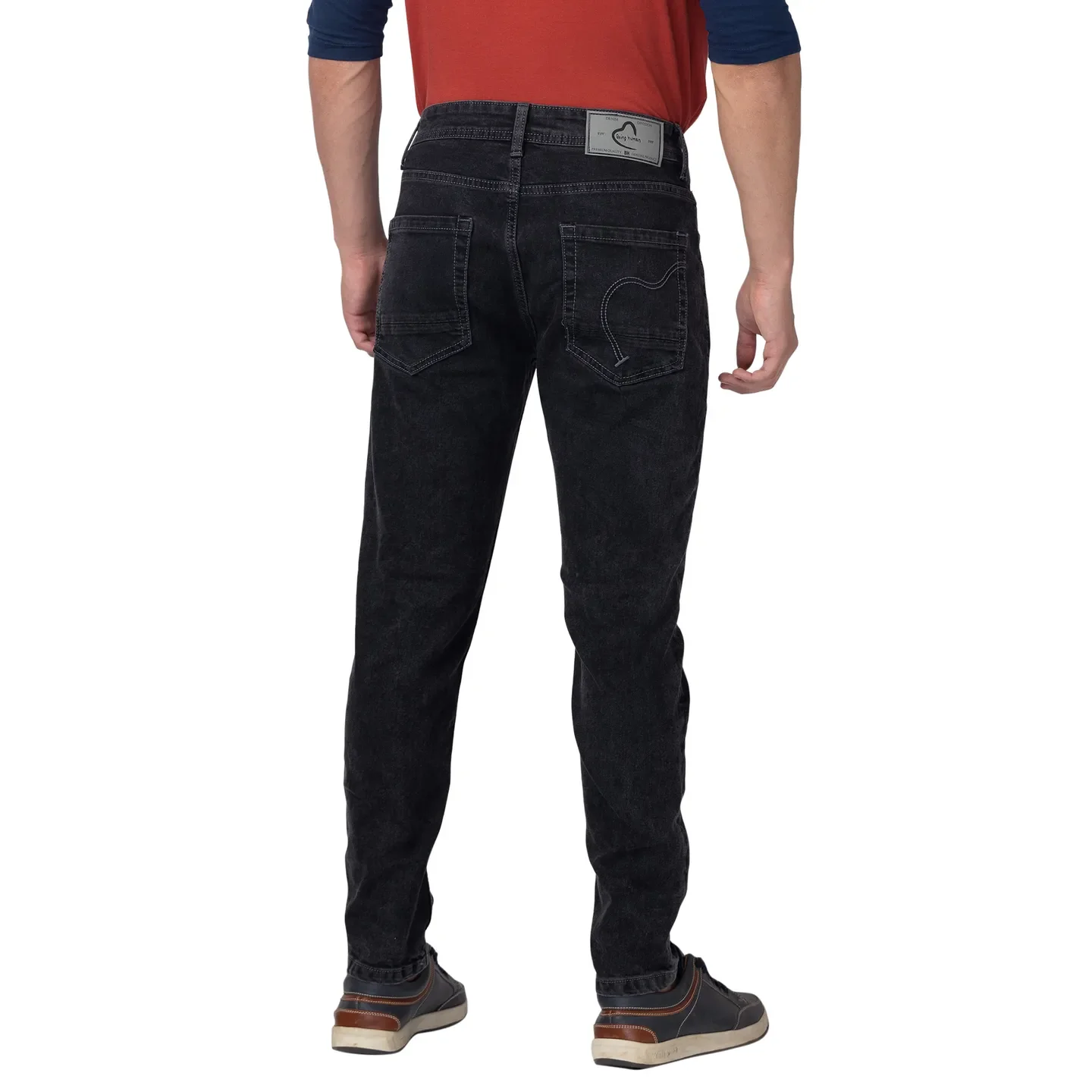 Black Cropped Fit Men's Denims by Being Human Clothing - Image 3