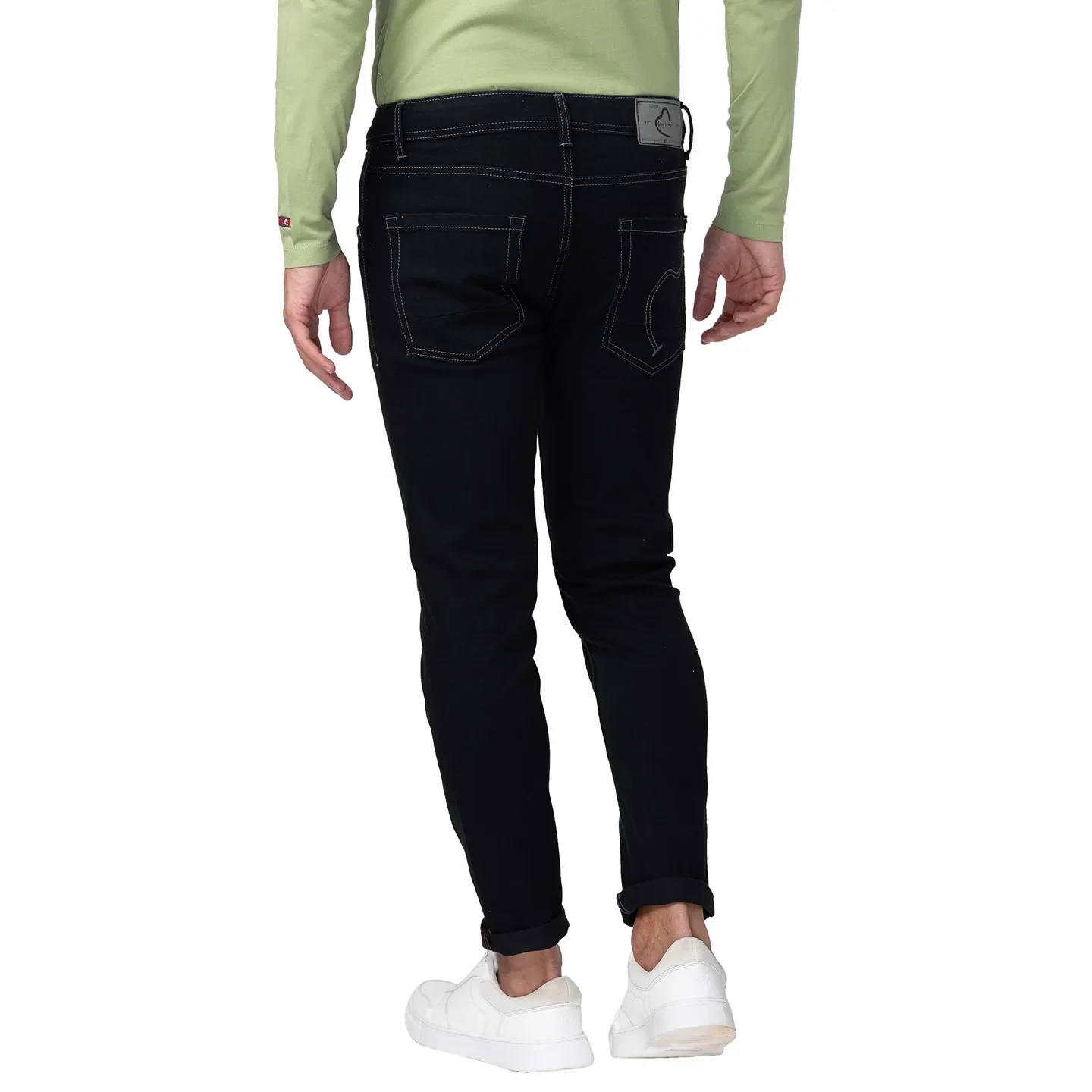 Black Cropped Fit Men's Denims by Being Human Clothing - Image 2