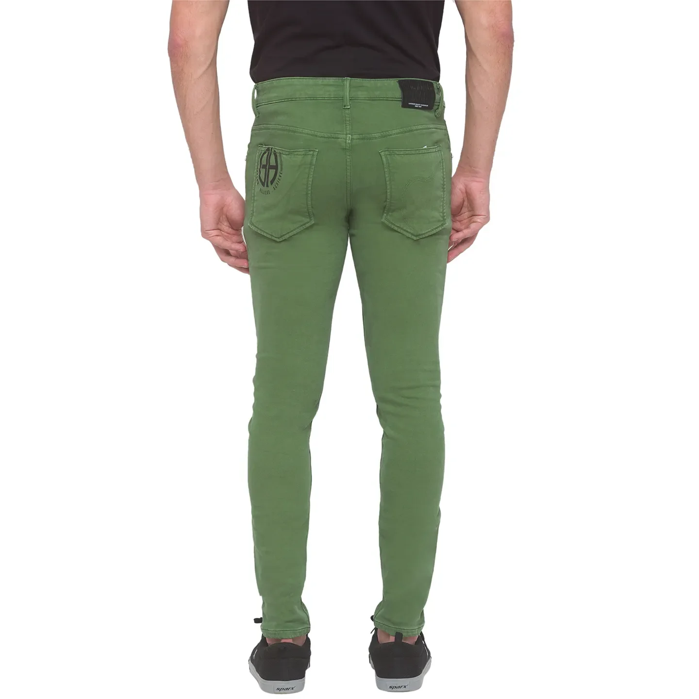 Green Cropped Fit Men's Denims by Being Human Clothing - Image 2