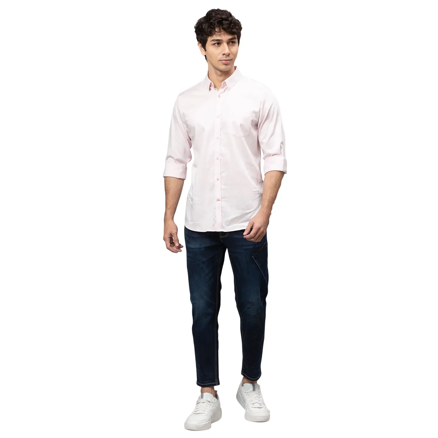 Blue Cropped Fit Men's Denims by Being Human Clothing - Image 2