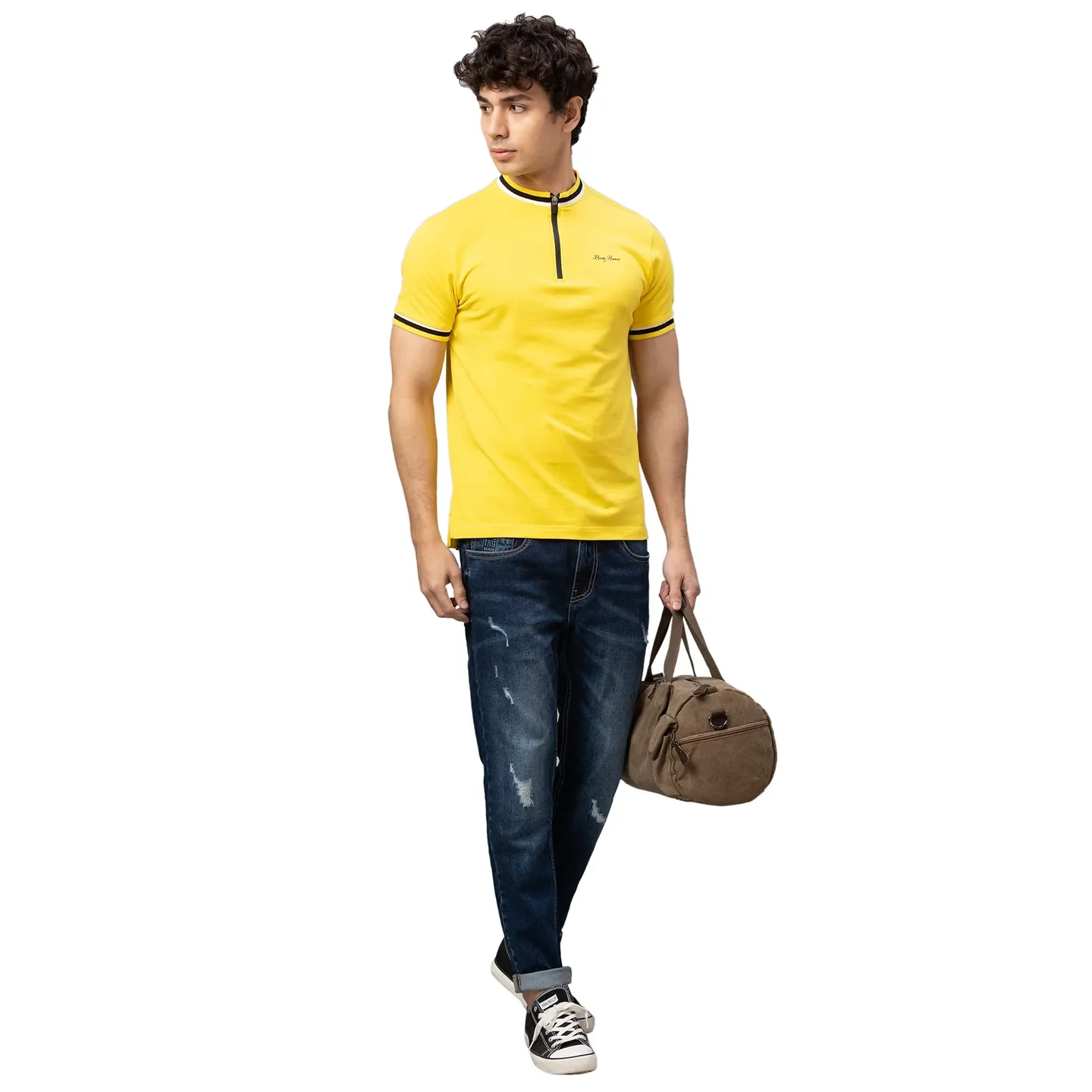 Blue Cropped Fit Men's Denims by Being Human Clothing - Image 2