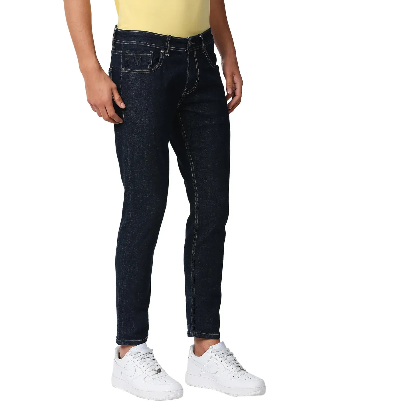 Blue Cropped Fit Men's Denims by Being Human Clothing - Image 3