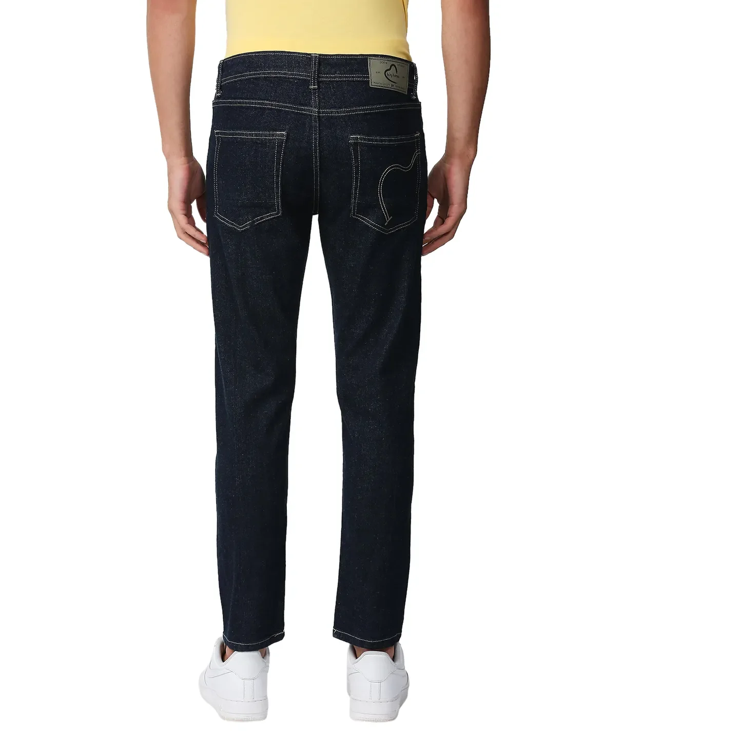Blue Cropped Fit Men's Denims by Being Human Clothing - Image 4