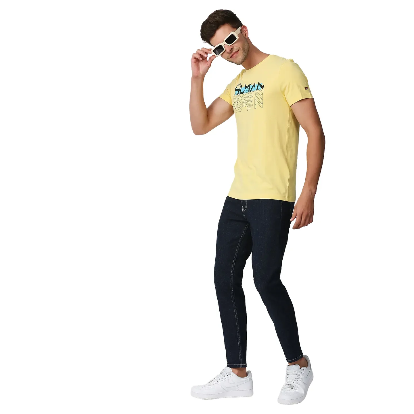 Blue Cropped Fit Men's Denims by Being Human Clothing - Image 6