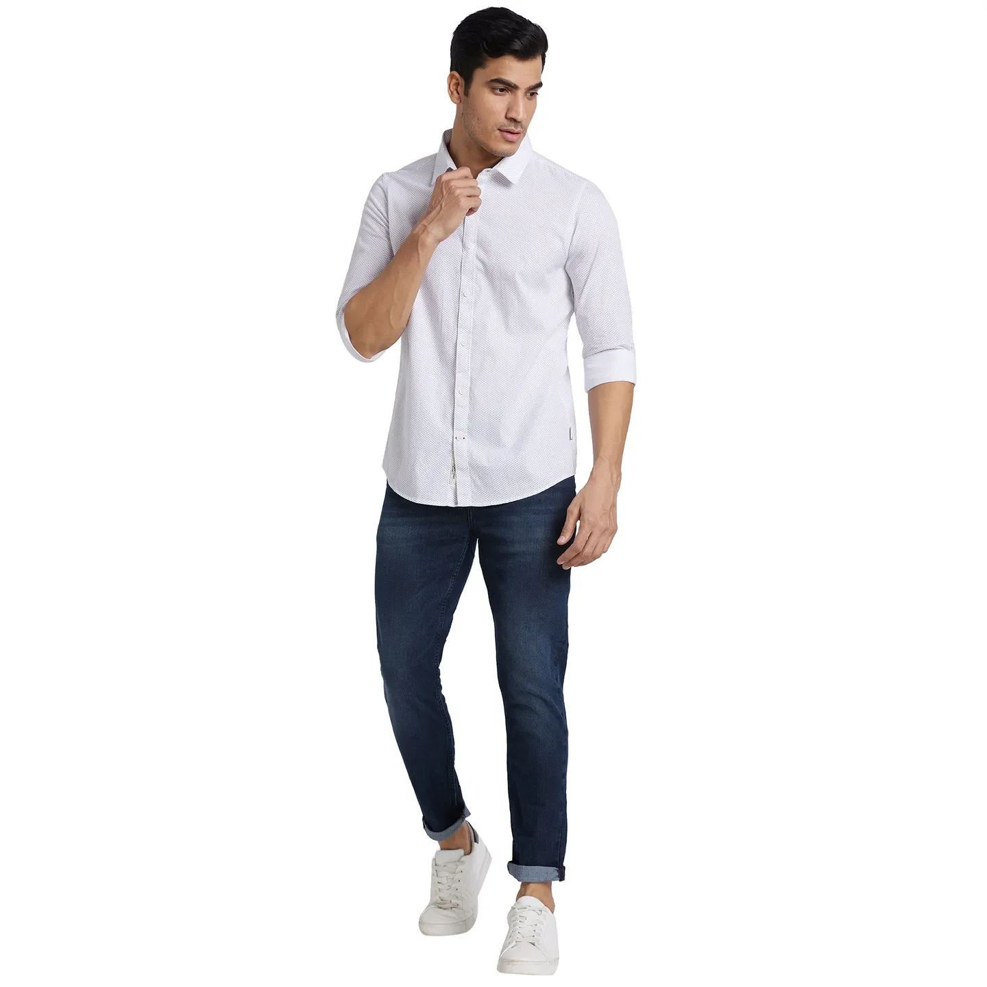 Blue Cropped Fit Men's Denims by Being Human Clothing - Image 5