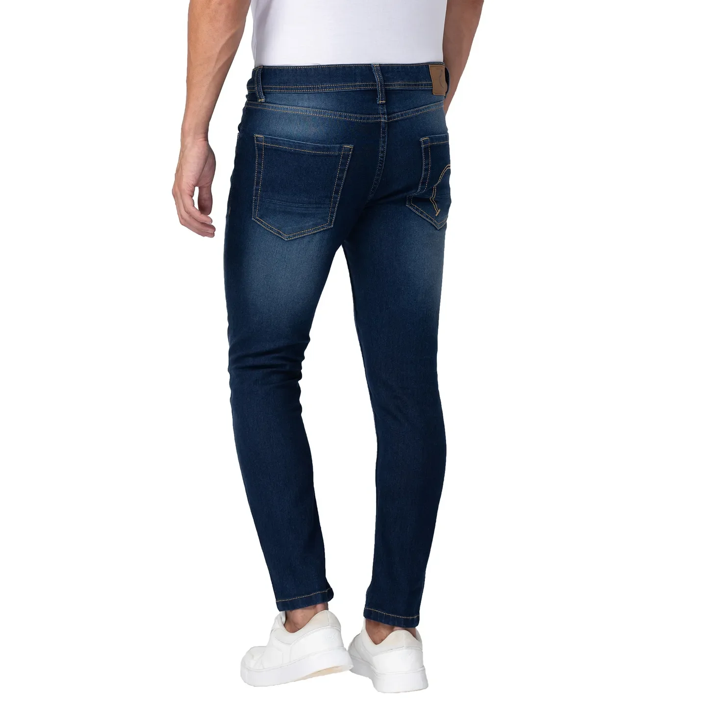 Blue Cropped Fit Men's Denims by Being Human Clothing - Image 3