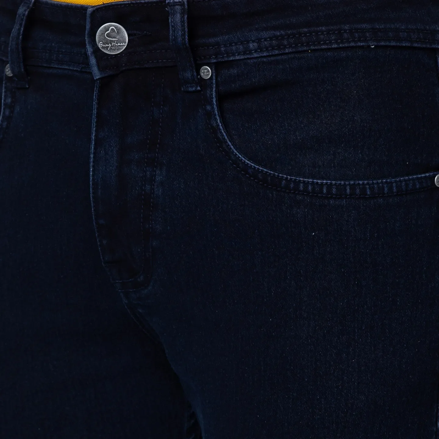 Blue Cropped Fit Men's Denims by Being Human Clothing - Image 4