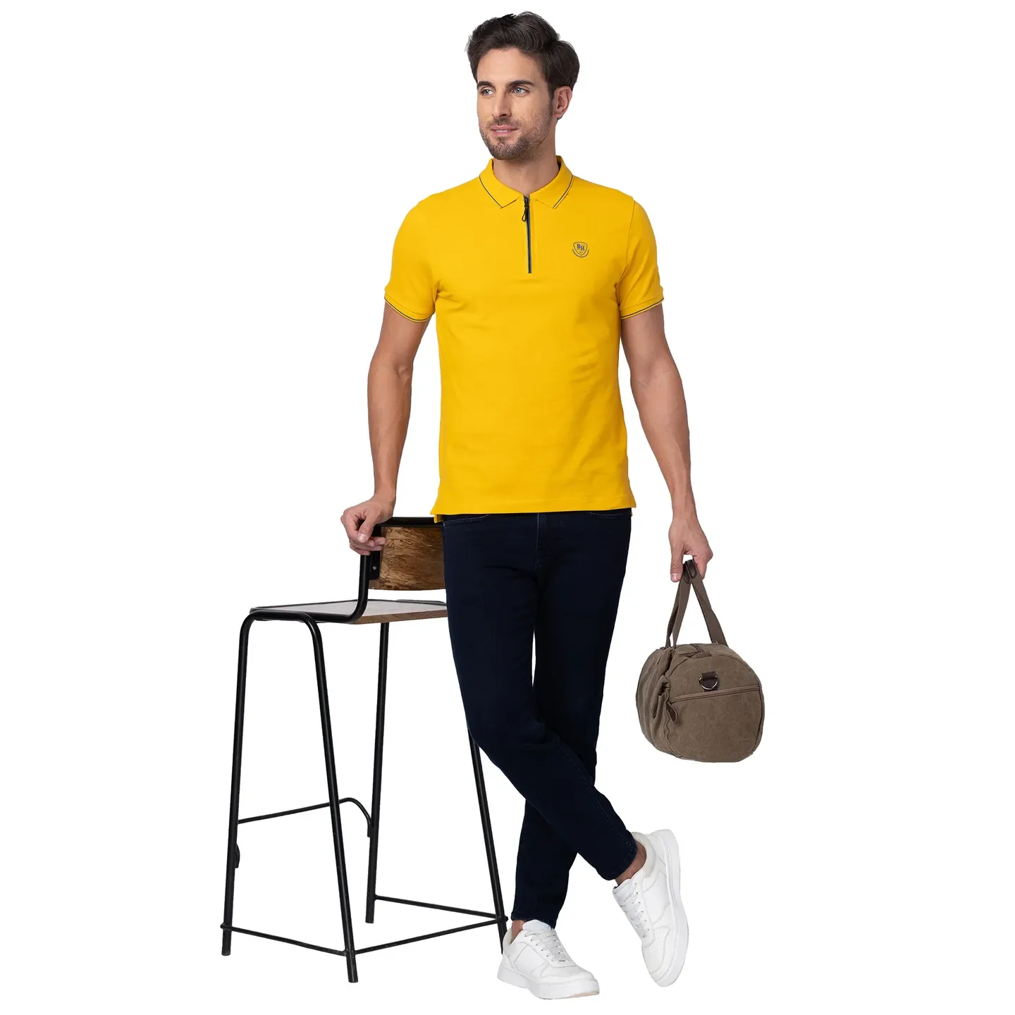 Blue Cropped Fit Men's Denims by Being Human Clothing - Image 6