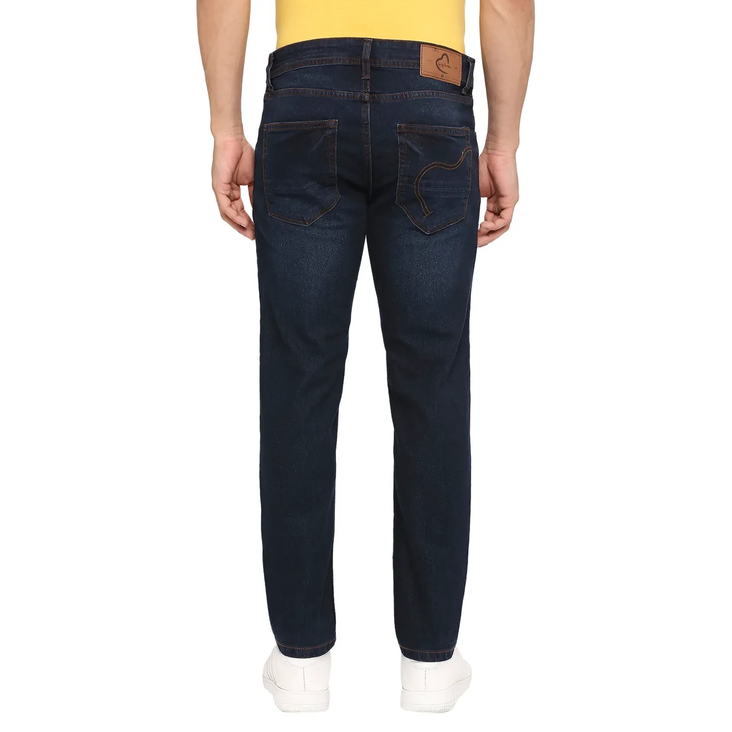 Blue Cropped Fit Men's Denims by Being Human Clothing - Image 4