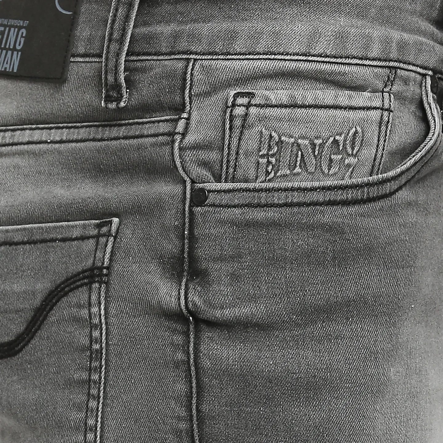 Grey Cropped Fit Men's Denims by Being Human Clothing - Image 5