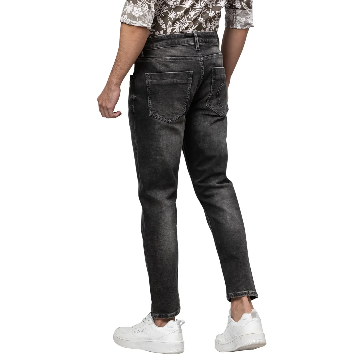 Grey Cropped Fit Men's Denims by Being Human Clothing - Image 3