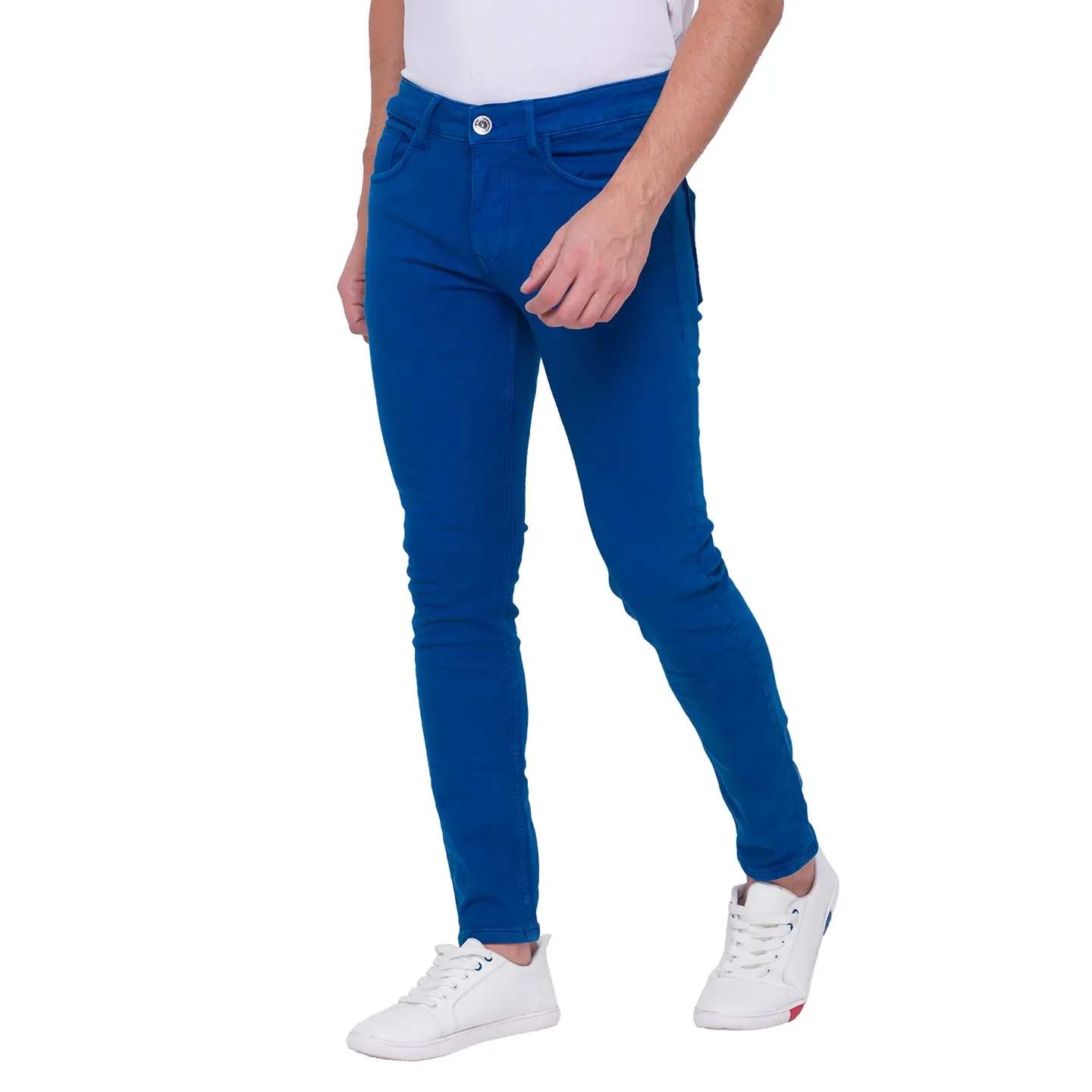 Blue Cropped Fit Men's Denims by Being Human Clothing - Image 3