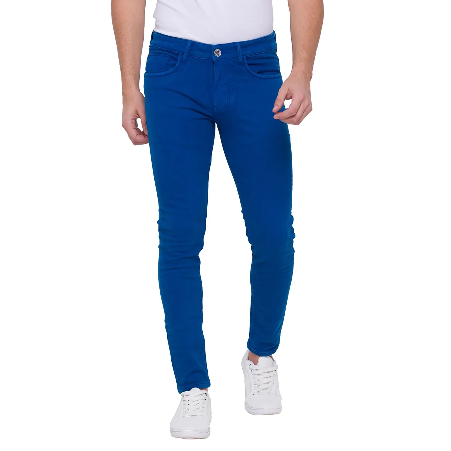 Blue Cropped Fit Men's Denims by Being Human Clothing - Image 4