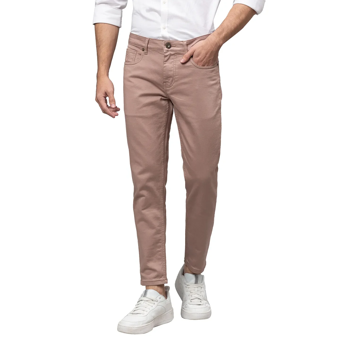 Mauve Boot Cut Fit Denims For Men By Being Human Clothing