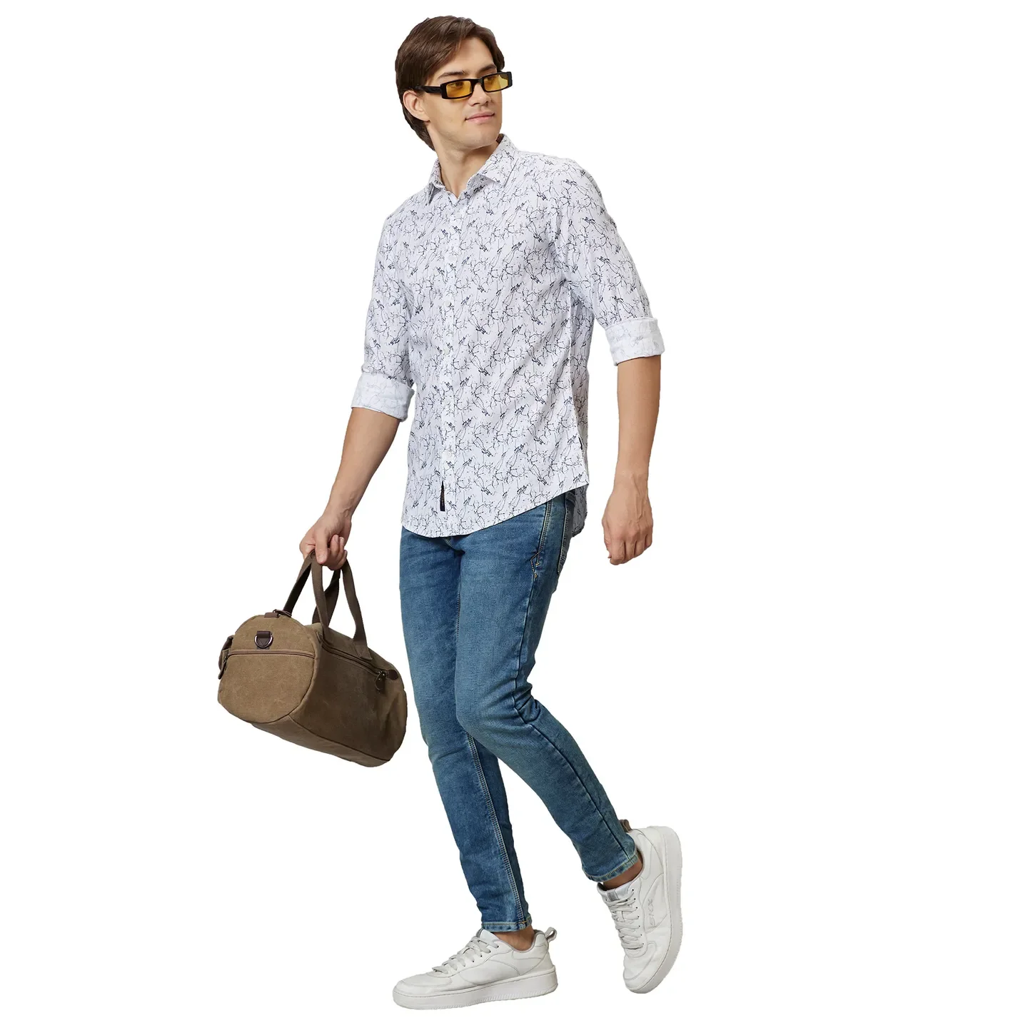 Blue Cropped Fit Men's Denims by Being Human Clothing - Image 5
