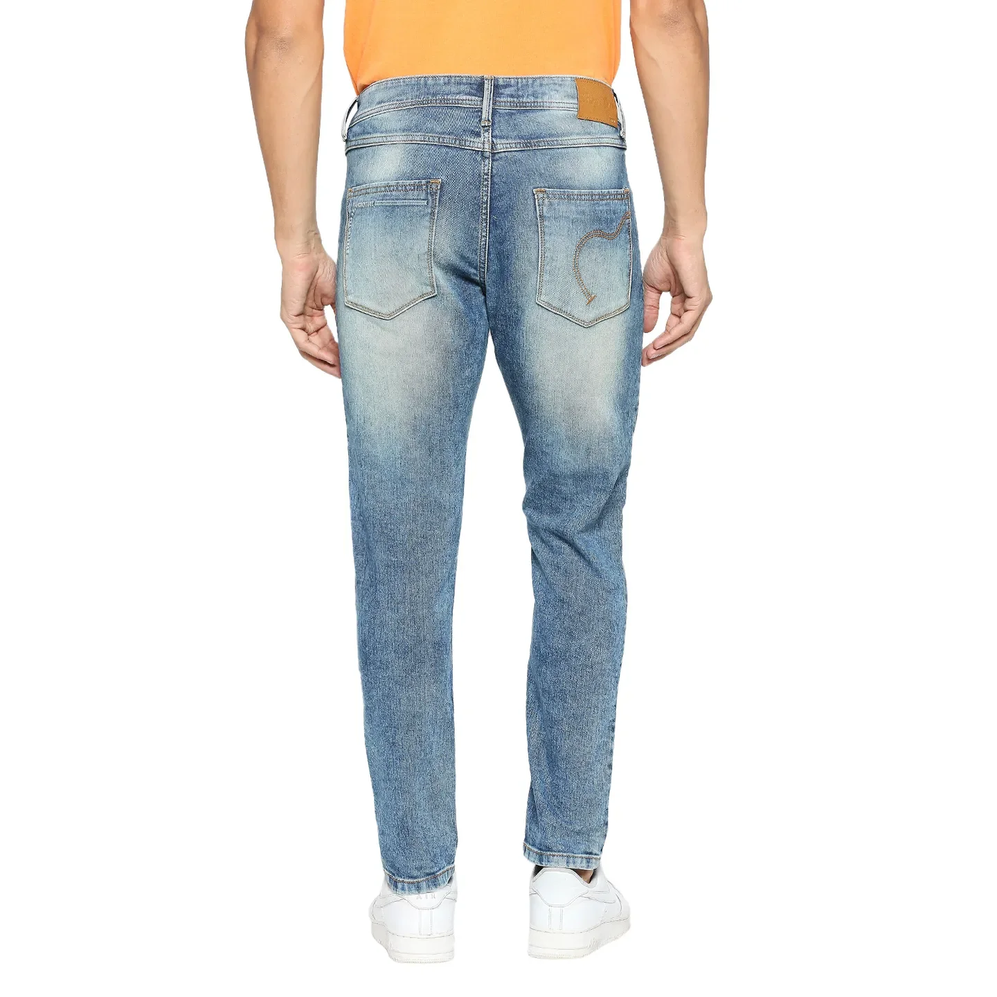 Blue Cropped Fit Men's Denims by Being Human Clothing - Image 4