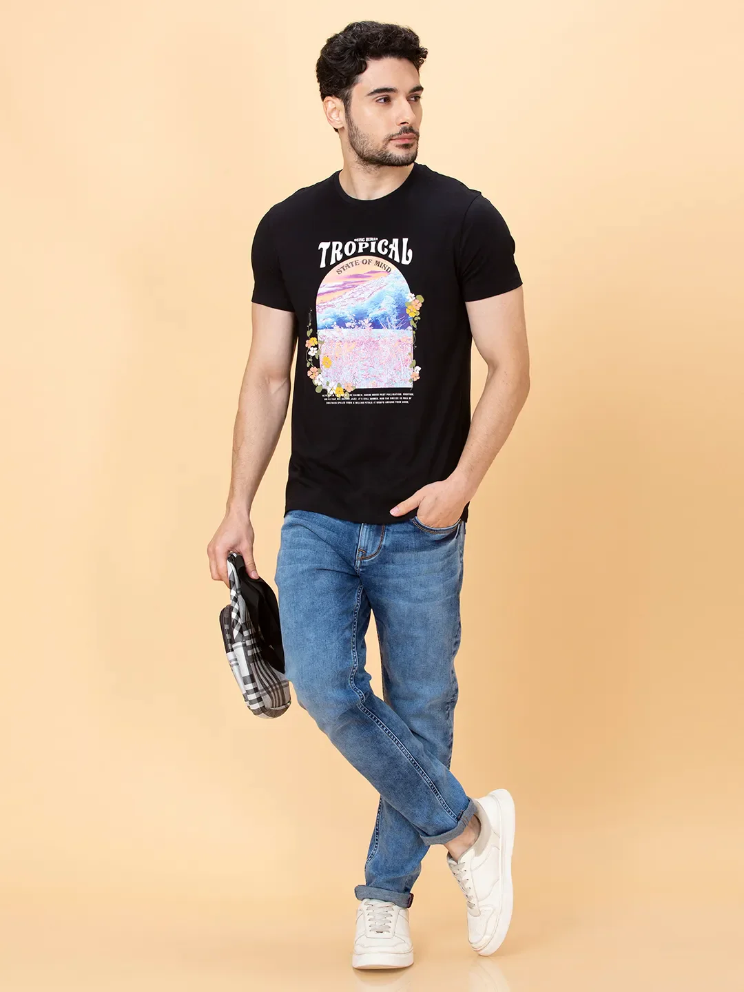 Blue Cropped fit Men's Denims by Being Human Clothing - Image 6