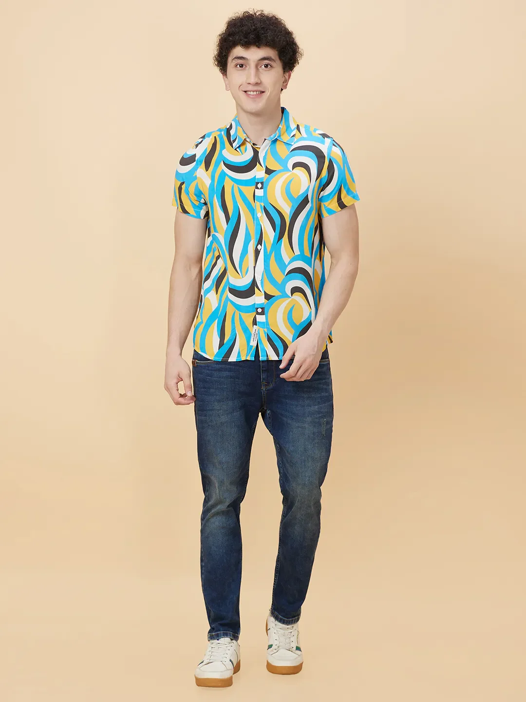 Blue Cropped fit Men's Denims by Being Human Clothing - Image 2
