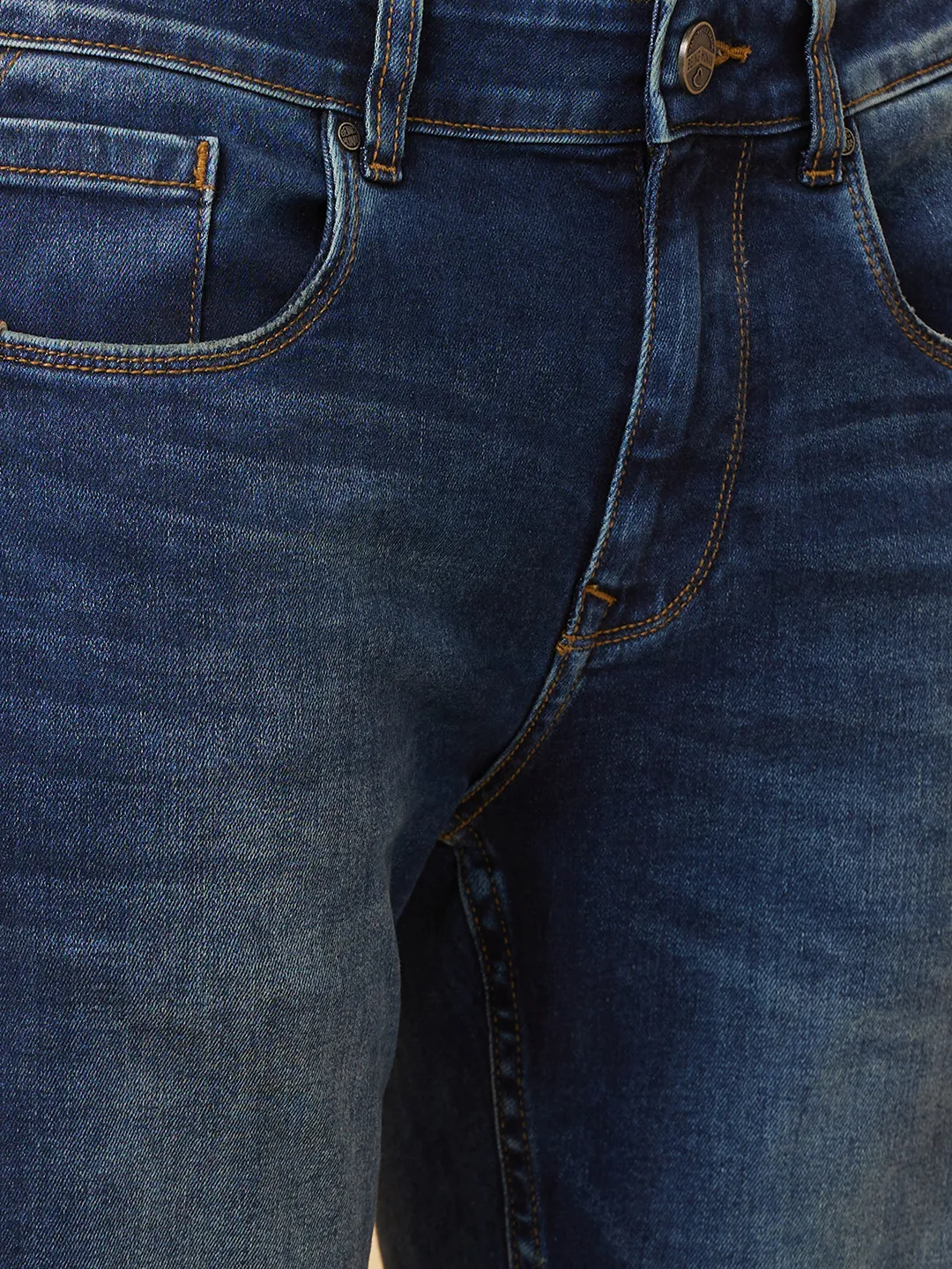 Blue Cropped fit Men's Denims by Being Human Clothing - Image 5