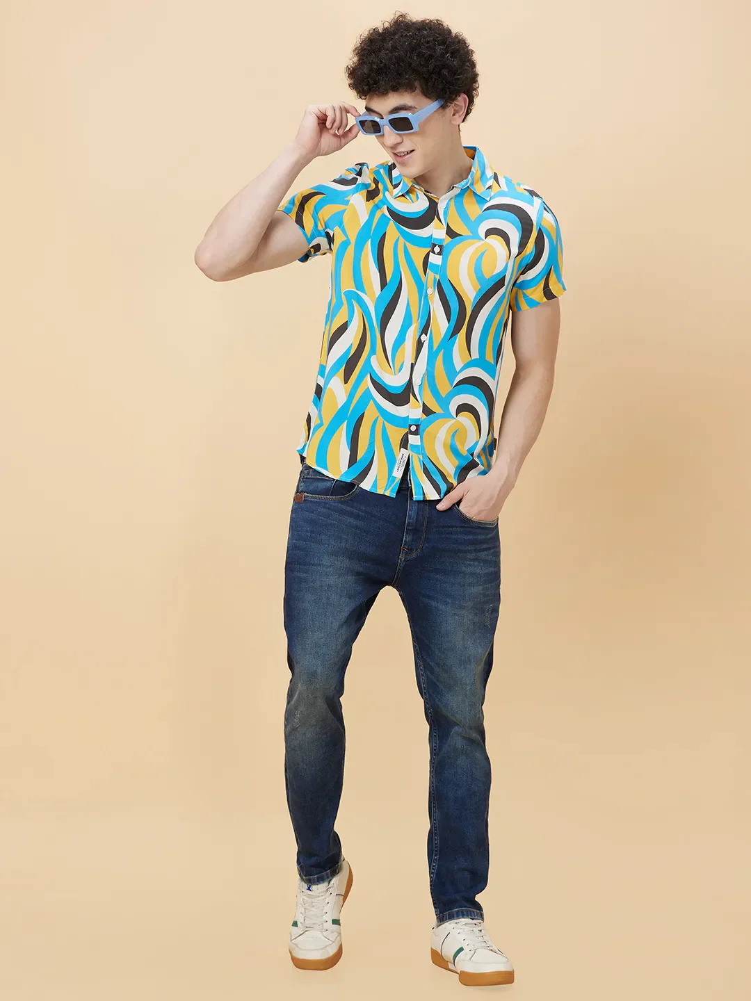 Blue Cropped fit Men's Denims by Being Human Clothing - Image 6