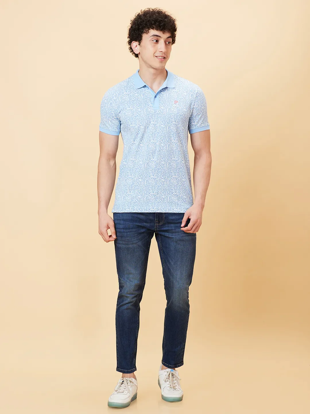 Blue Cropped fit Men's Denims by Being Human Clothing - Image 6
