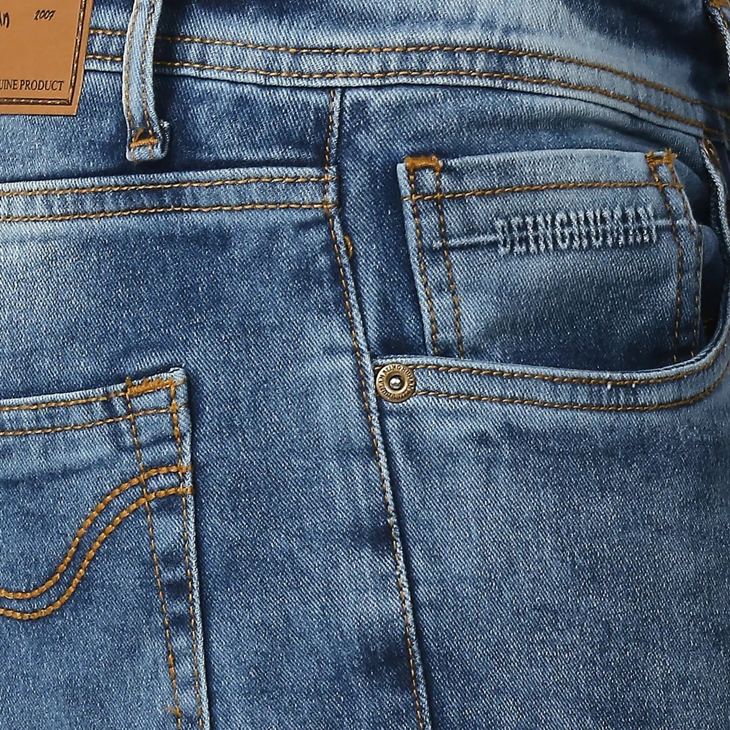 Blue Cropped Fit Men's Denims by Being Human Clothing - Image 5