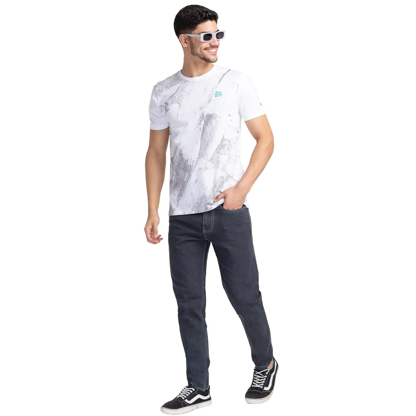 Blue Cropped Fit Men's Denims by Being Human Clothing - Image 6