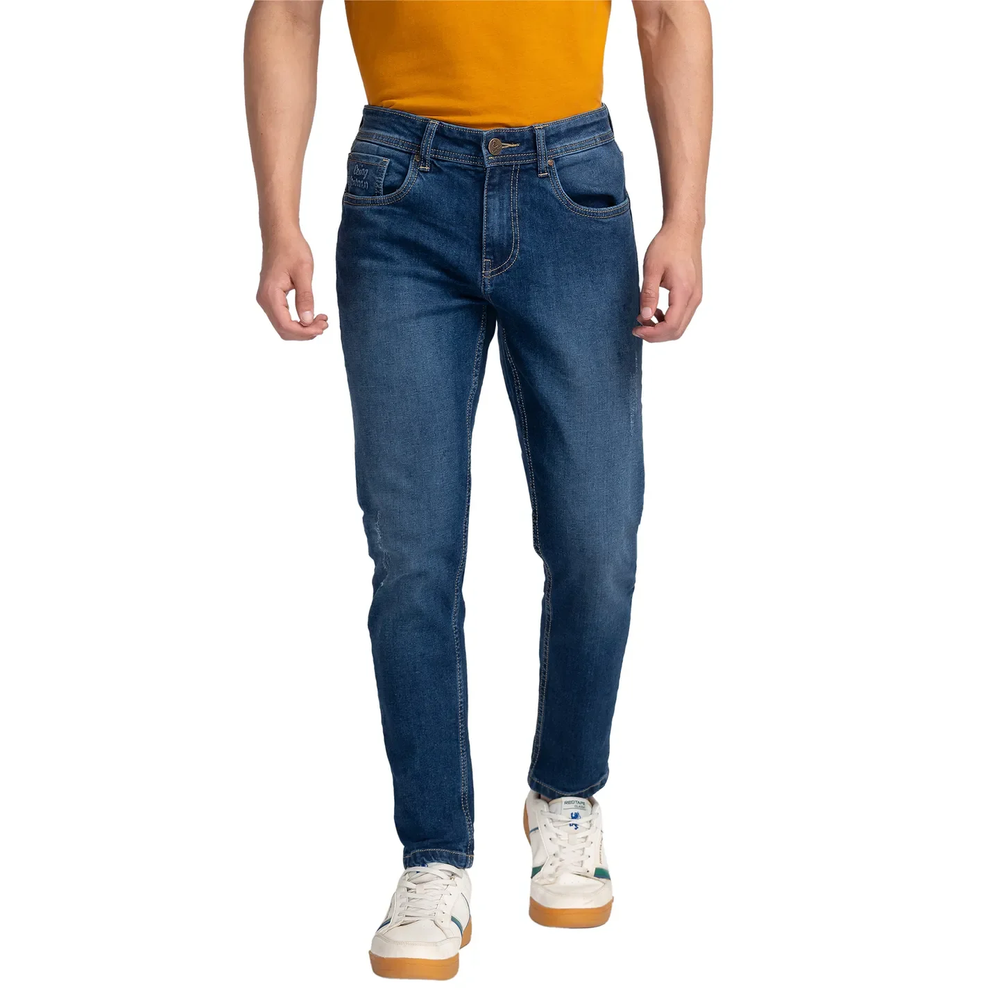 Blue Cropped Fit Men's Denims by Being Human Clothing