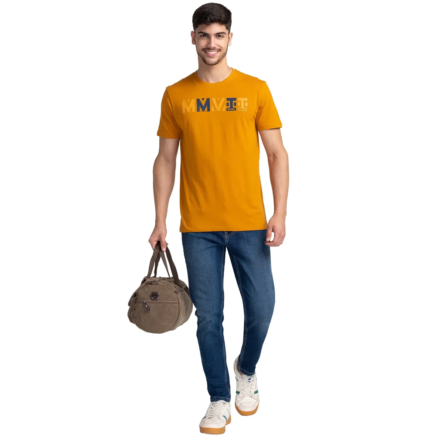 Blue Cropped Fit Men's Denims by Being Human Clothing - Image 6