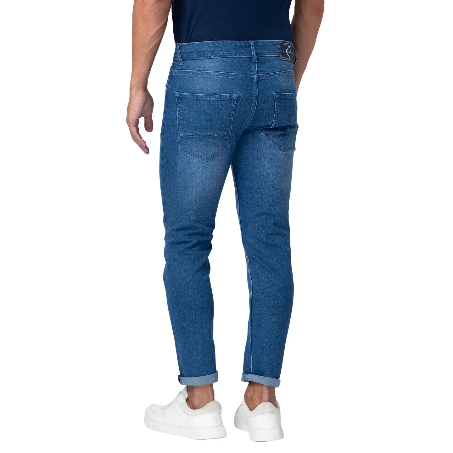Blue Cropped Fit Men's Denims by Being Human Clothing - Image 3