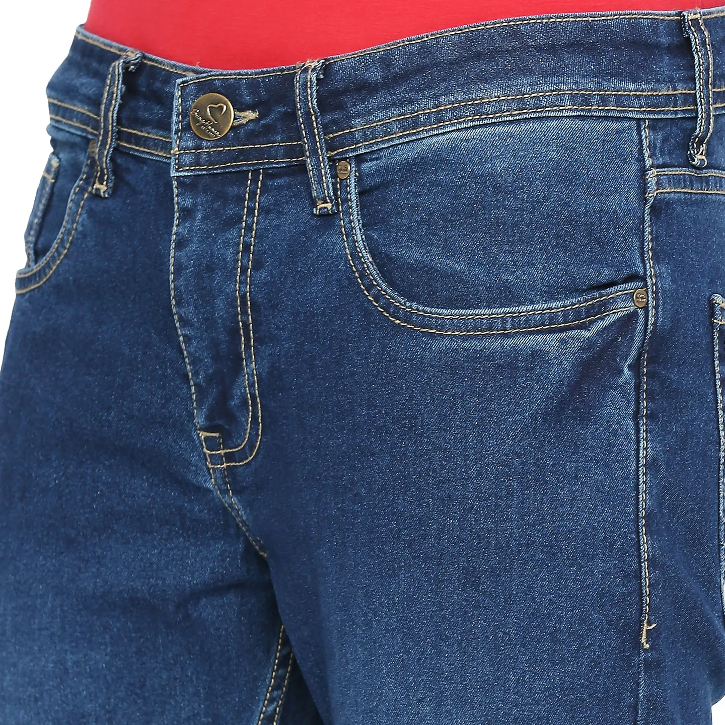Blue Cropped Fit Men's Denims by Being Human Clothing - Image 5