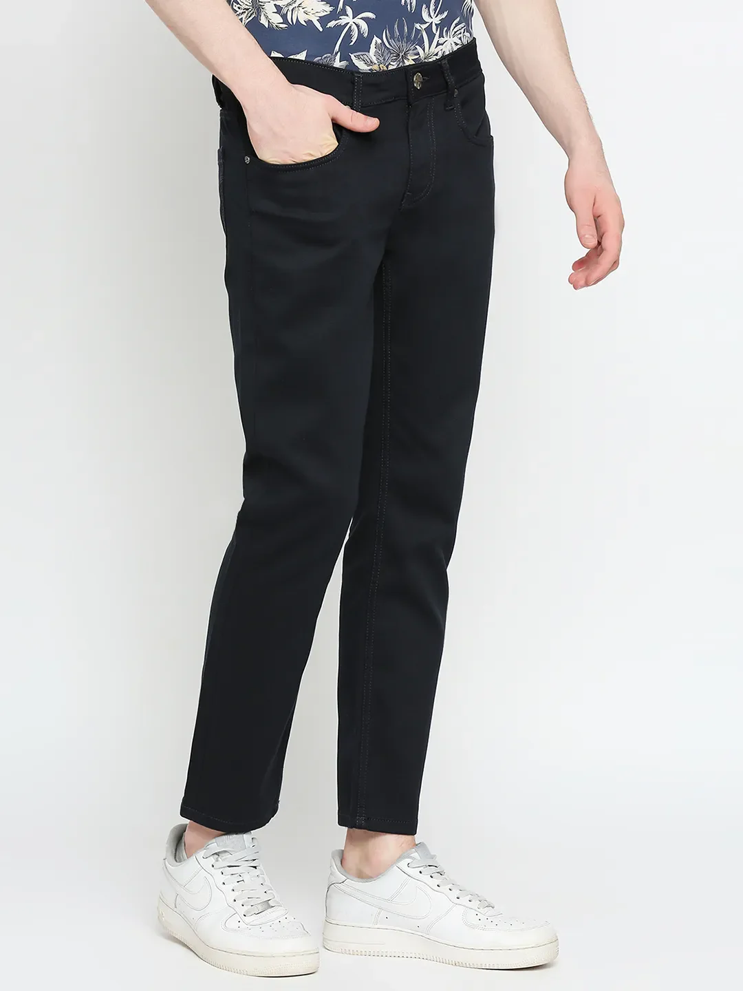 Blue Cropped Fit Men's Denims by Being Human Clothing - Image 3