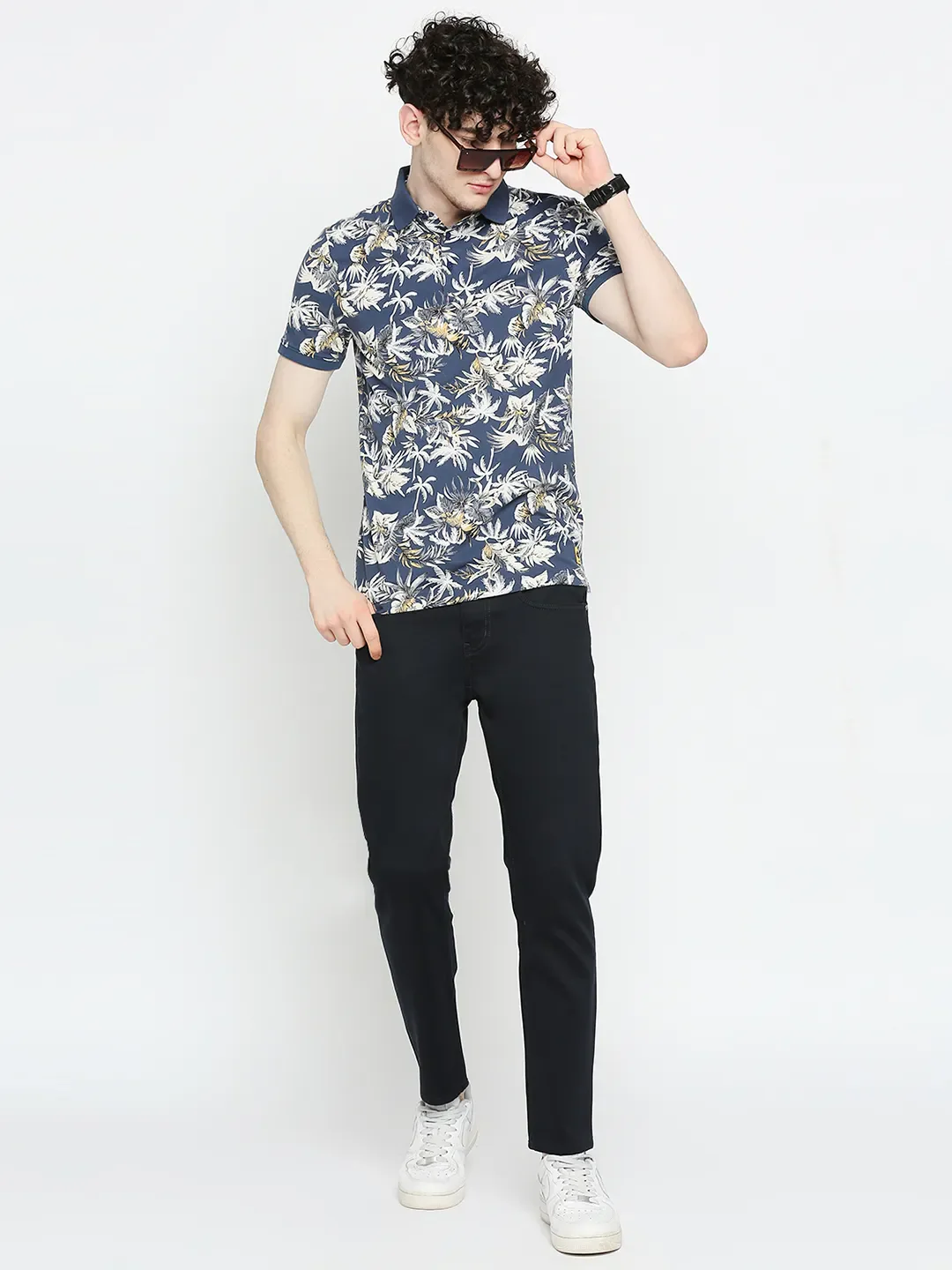 Blue Cropped Fit Men's Denims by Being Human Clothing - Image 6