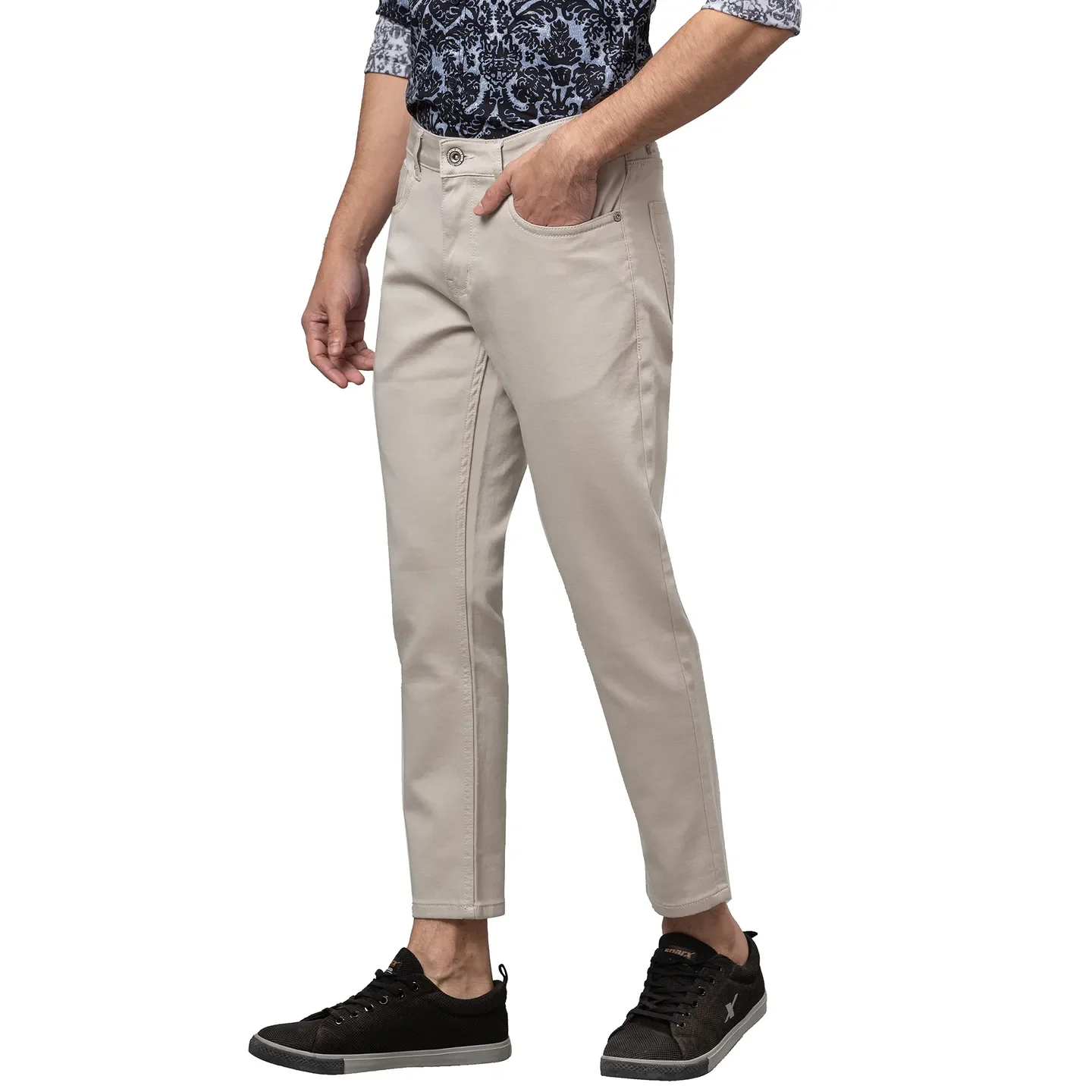 Grey Cropped Fit Men's Denims by Being Human Clothing - Image 4