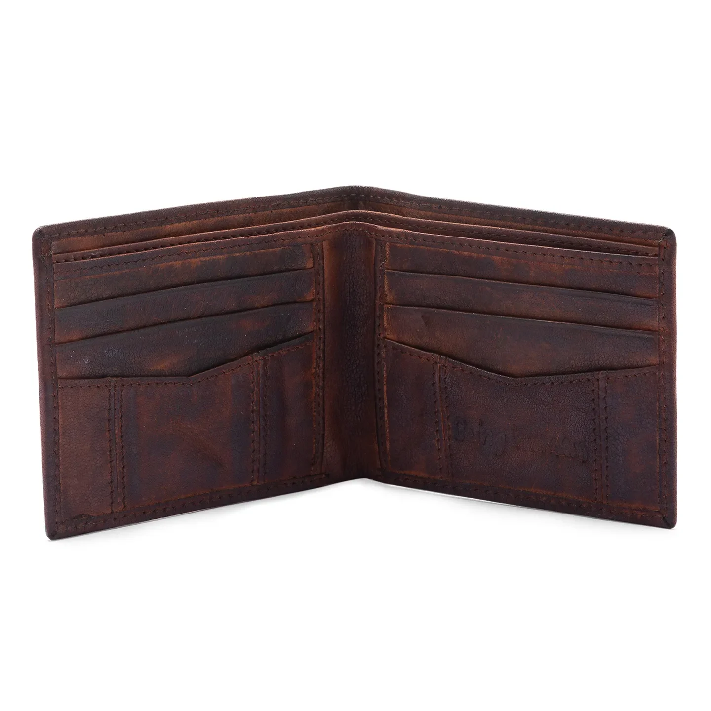 Dark Brown Leather Men's Wallet by Being Human Clothing - Image 4