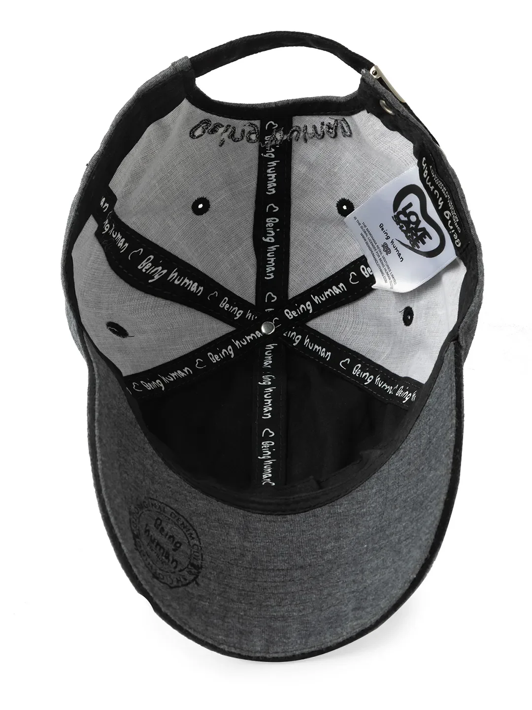 Grey Unisex Cap by Being Human Clothing - Image 3