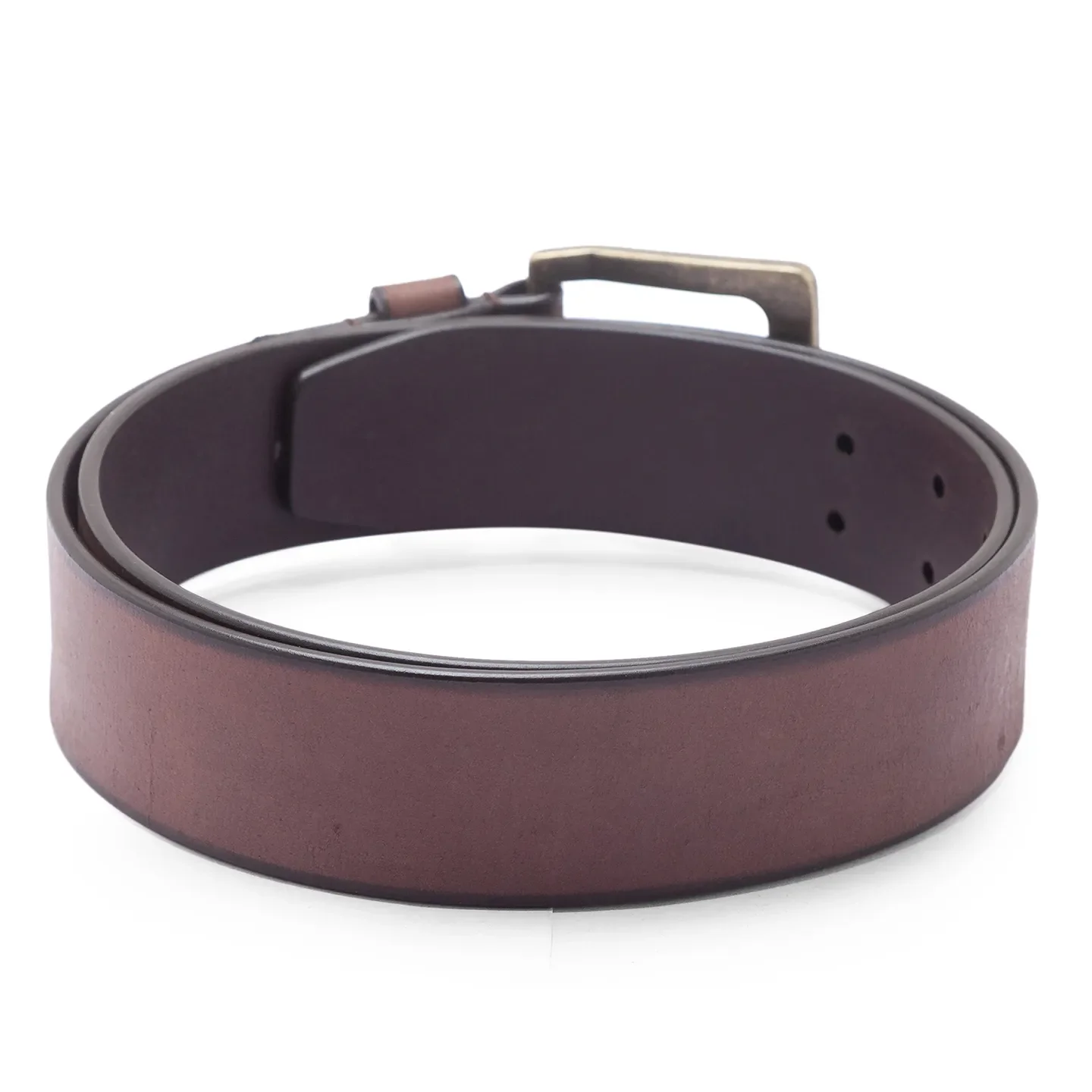Dark Tan Leather Men's Belt By Being Human Clothing - Image 2
