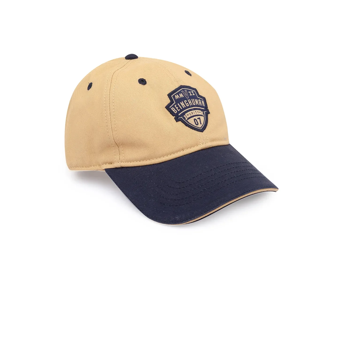 Dark Beige Cotton Unisex Cap by Being Human Clothing - Image 2
